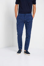 George Coolpocket men's cargo jogger pants in stretch gabardine Logo Edition carrot fit ①