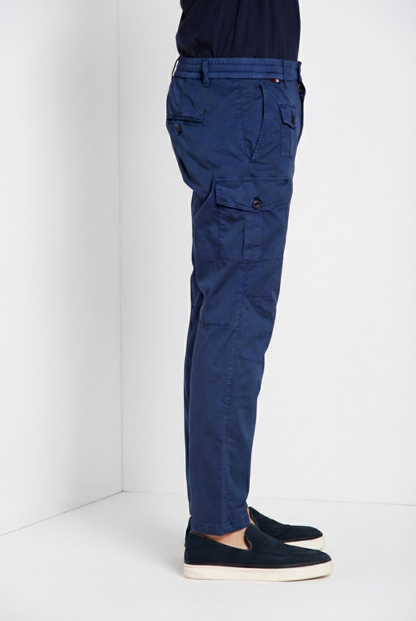 George Coolpocket Hose Cargo Jogger Herren aus Stretch Gabardine Logo Edition carrot fit ①
