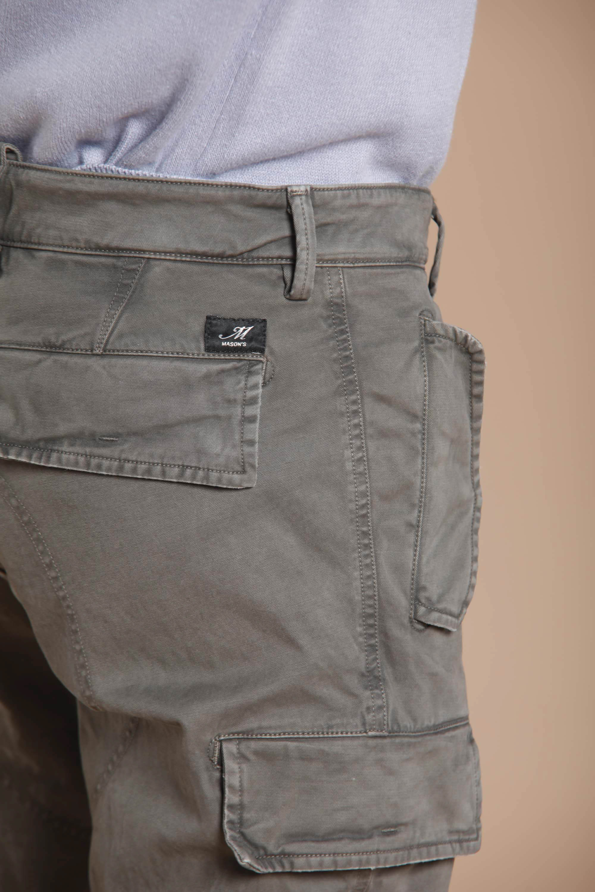 Foto 2 Bolivia pantalone cargo uomo in gabardina regular fit