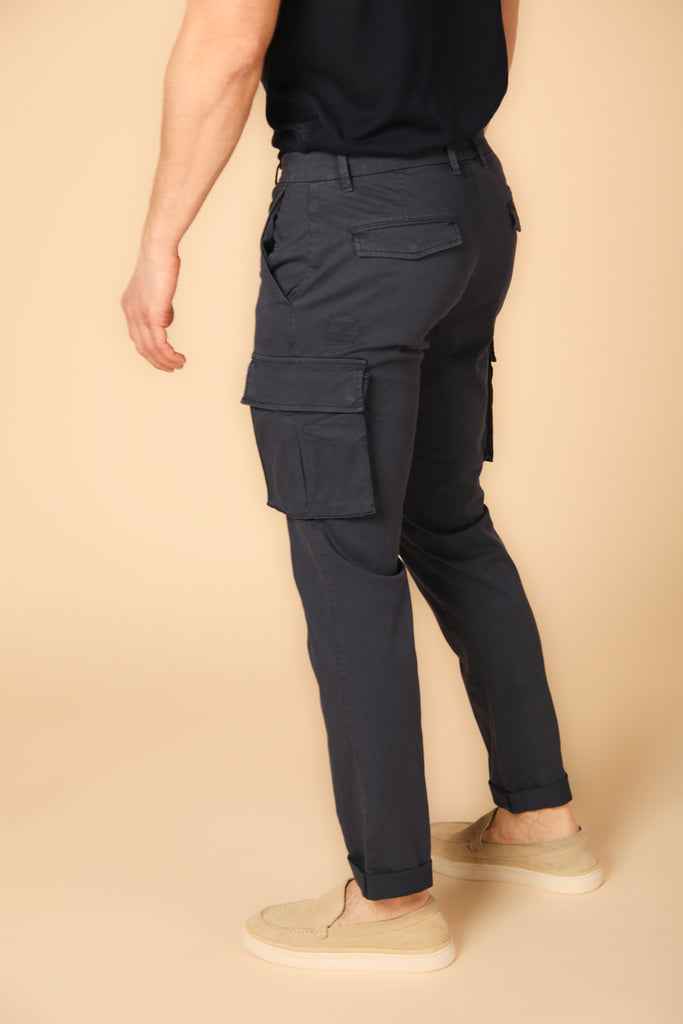 Image 4 de pantalon cargo pour homme modèle Chile City en bleu marine, coupe régulière de Mason's