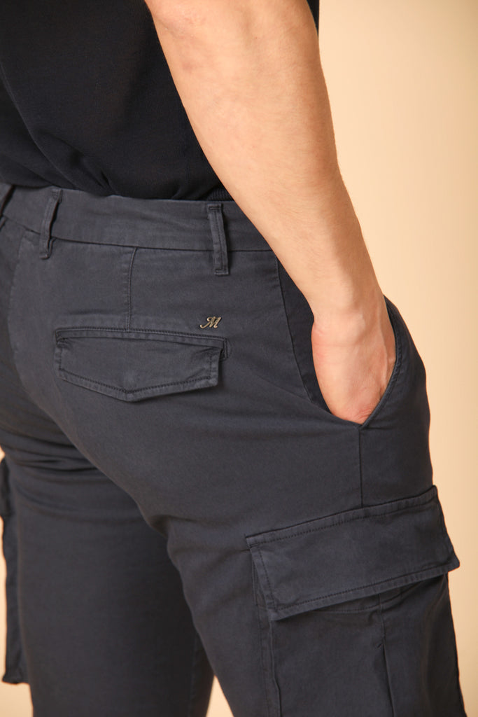 Image 3 de pantalon cargo pour homme modèle Chile City en bleu marine, coupe régulière de Mason's