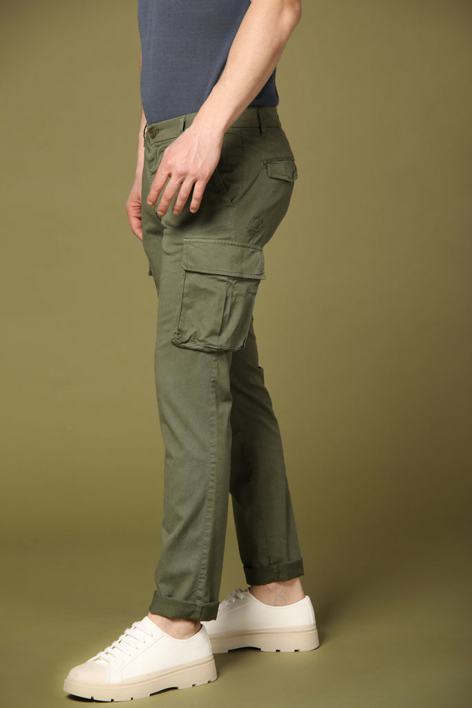 Image 2 de pantalon cargo pour homme modèle Chile City en vert, coupe régulière de Mason's