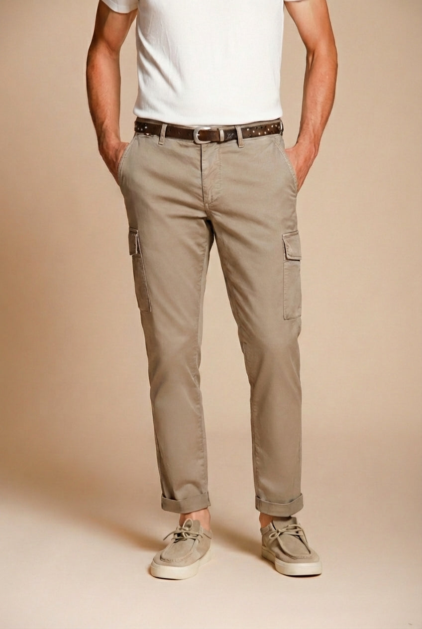 Chile men's cargo pants in stretch gabardine regular fit