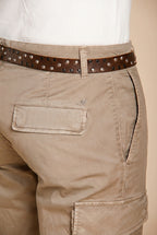 Chile pantalone cargo uomo in gabardina stretch regular fit