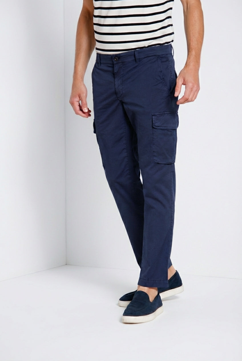 Chile pantalone cargo uomo in gabardina stretch regular fit