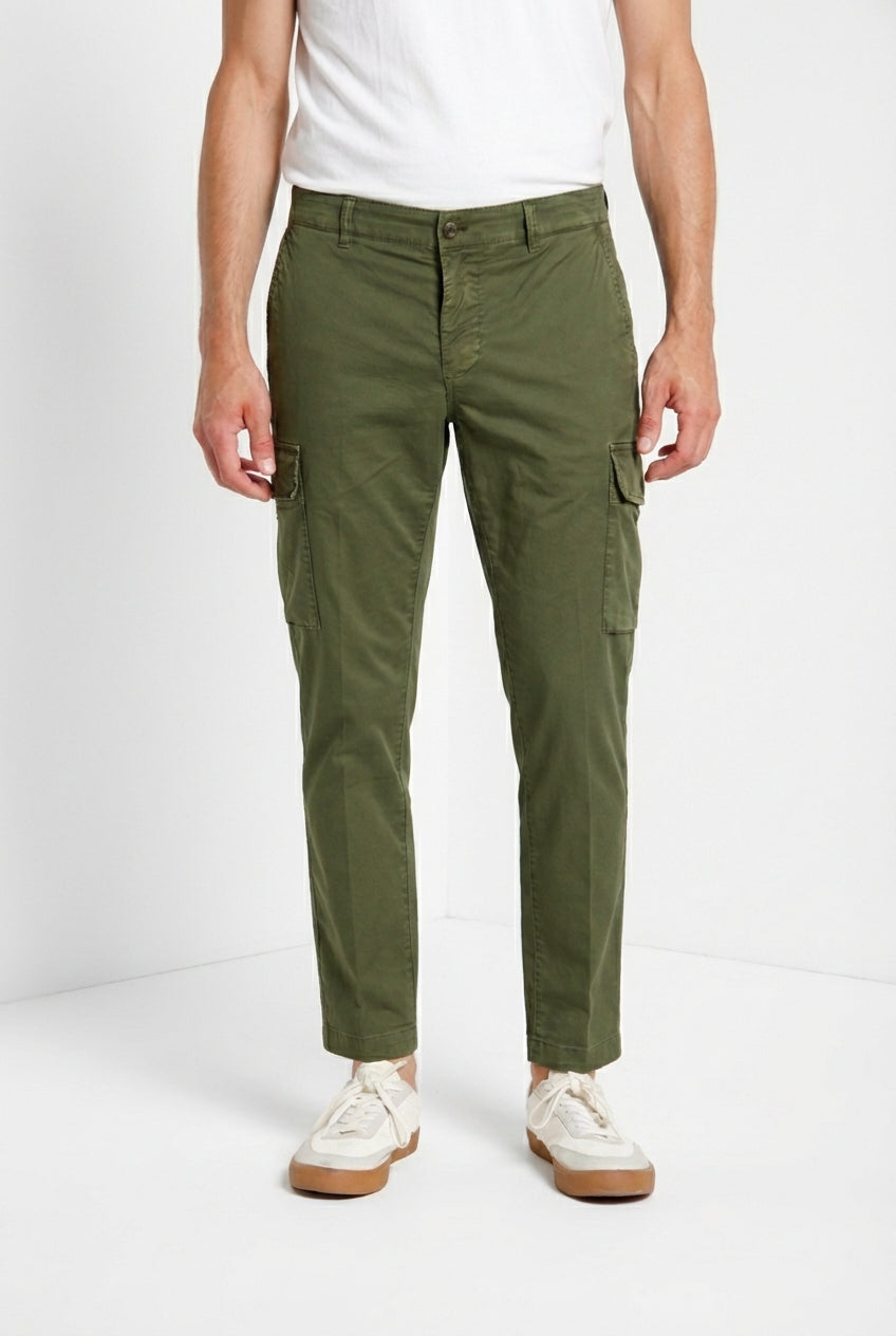 Chile pantalon cargo homme en gabardine stretch regular fit