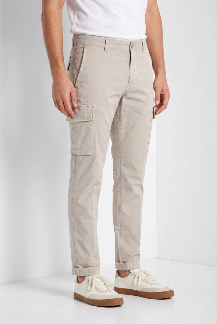 Chile men's cargo pants in stretch gabardine regular fit