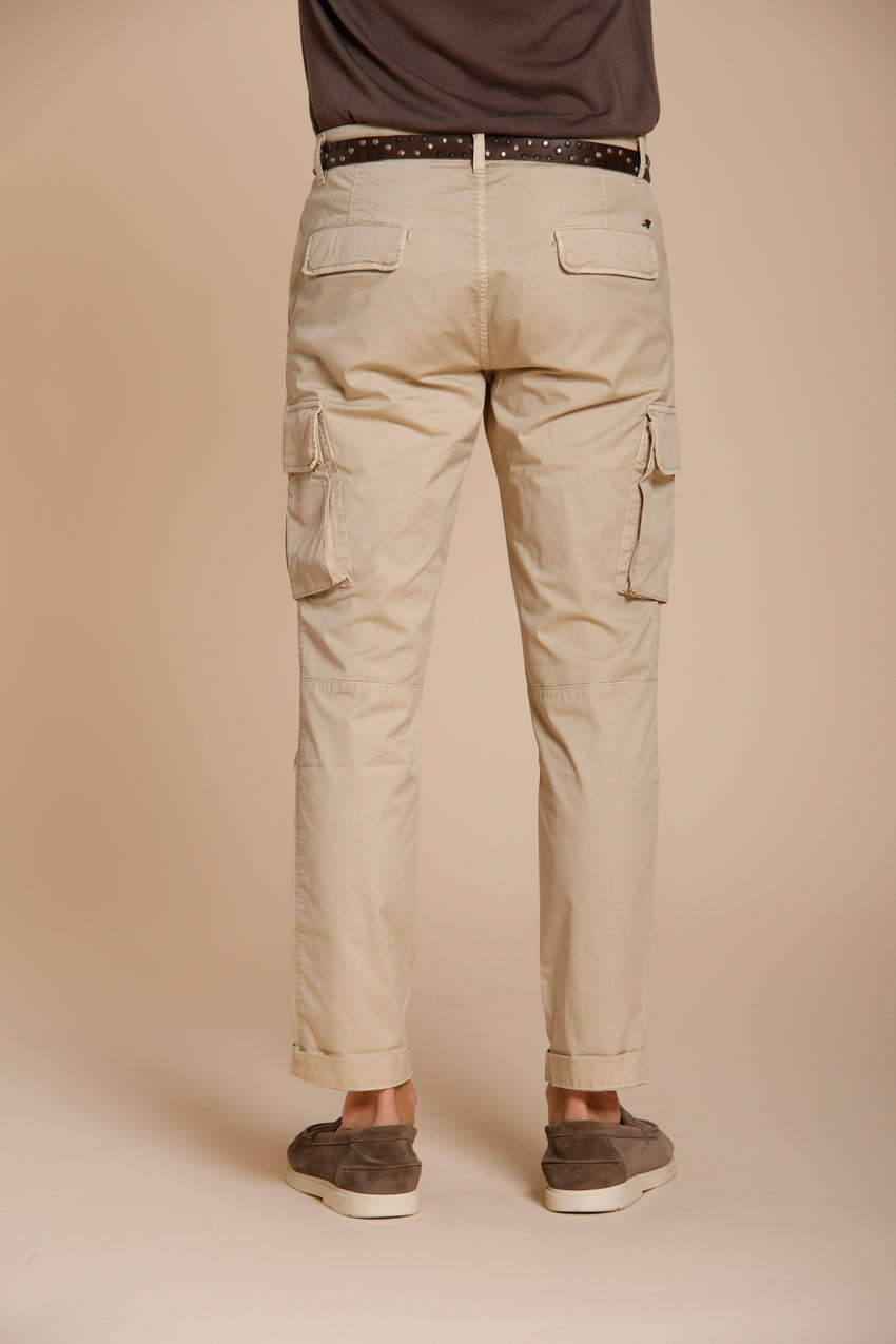 Chile pantalone cargo uomo in gabardina stretch regular fit