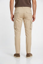 Chile pantalone cargo uomo in gabardina stretch regular fit