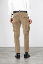 Chile Herren-Cargohose aus breit geripptem Samt mit regular fit