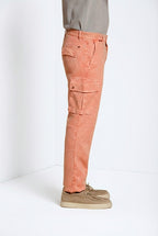 Chile delamere pantalon cargo homme en twill lin et coton regular fit