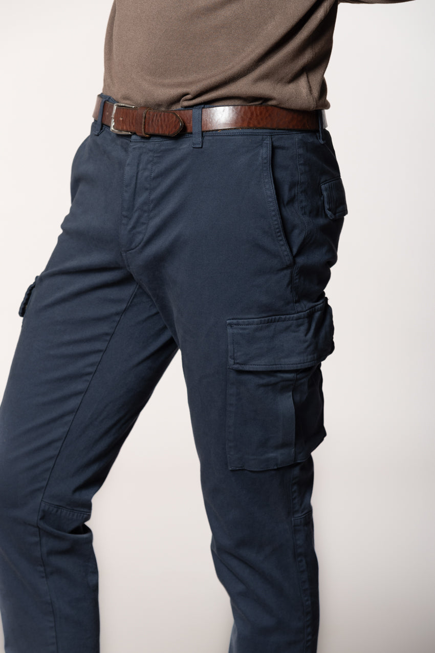 Chile pantalone cargo in gabardina stretch regular fit