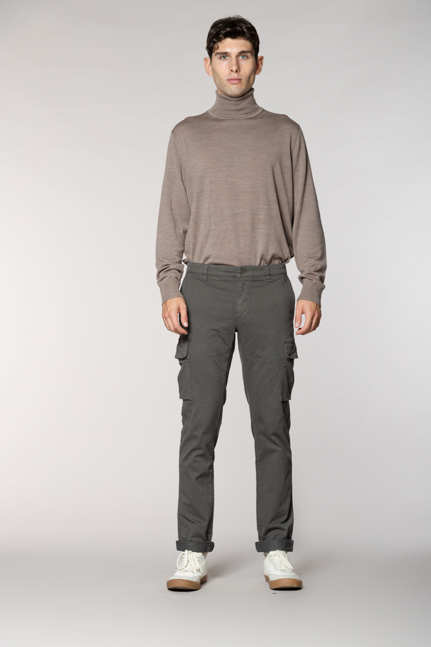 Chile pantalone cargo in gabardina stretch regular fit