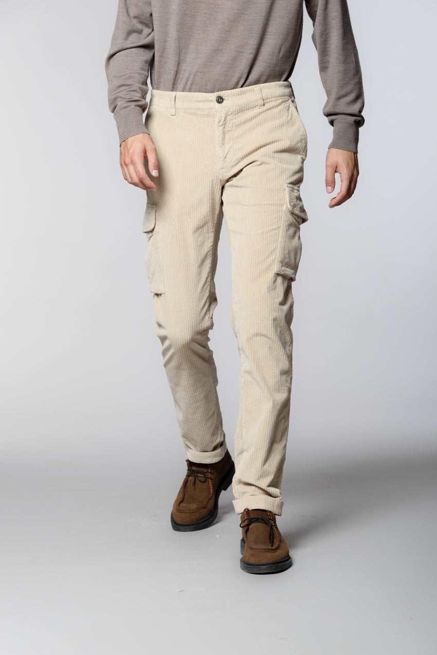 Chile pantalon cargo en velours côtelé français regular fit