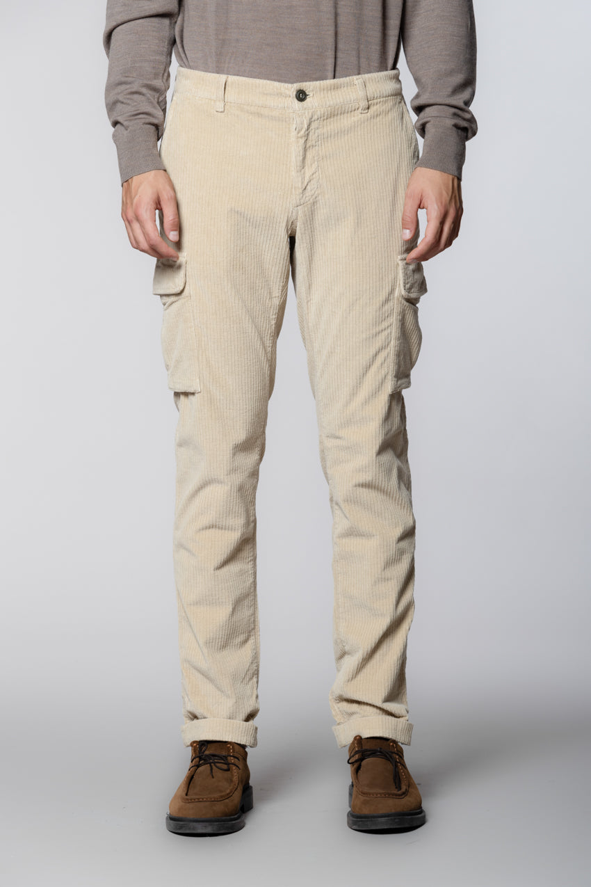 Chile pantalon cargo en velours côtelé français regular fit
