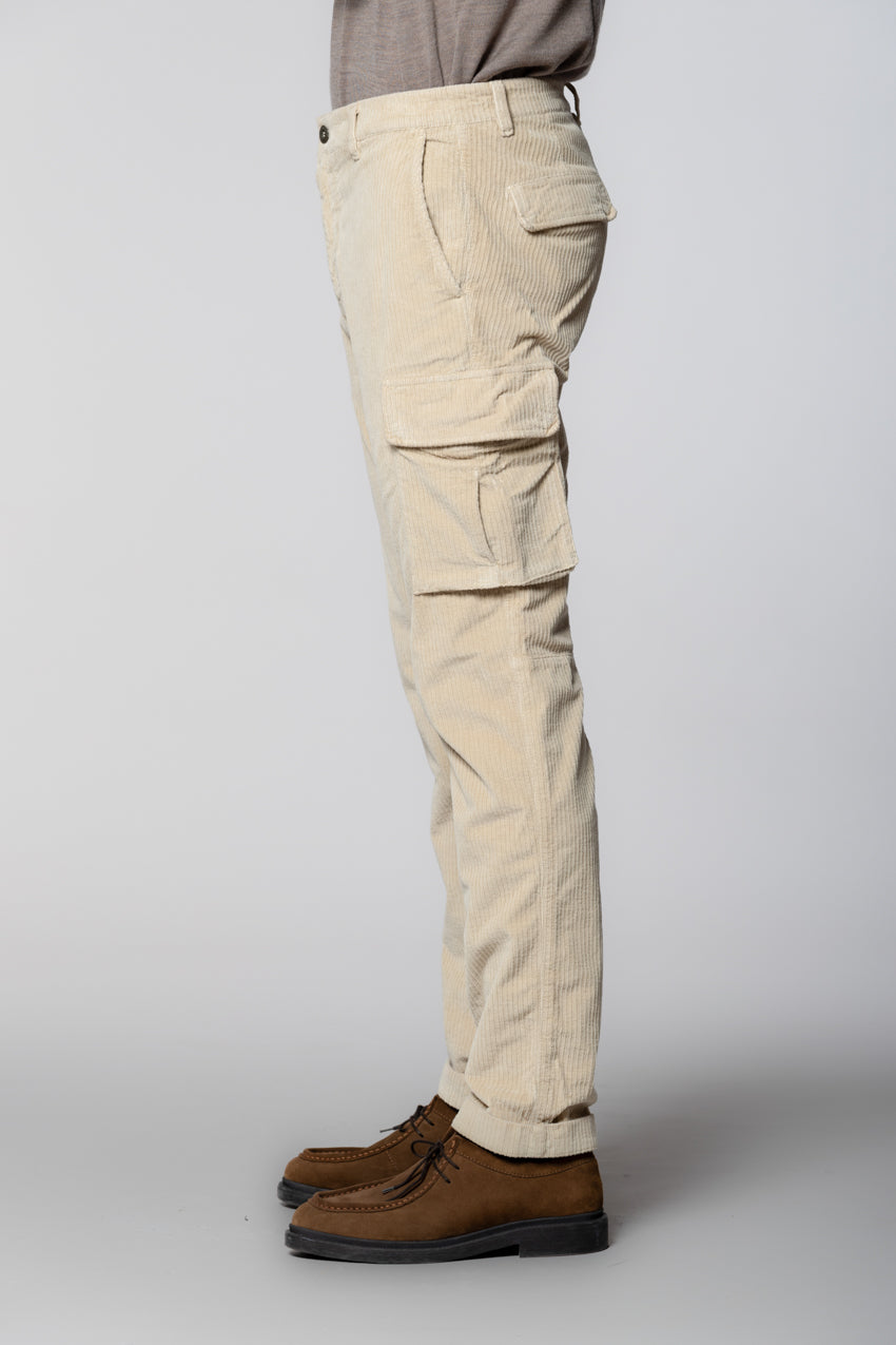 Chile pantalon cargo en velours côtelé français regular fit