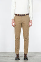Chile pantalone cargo uomo in cotone stretch trama diagonale regular fit