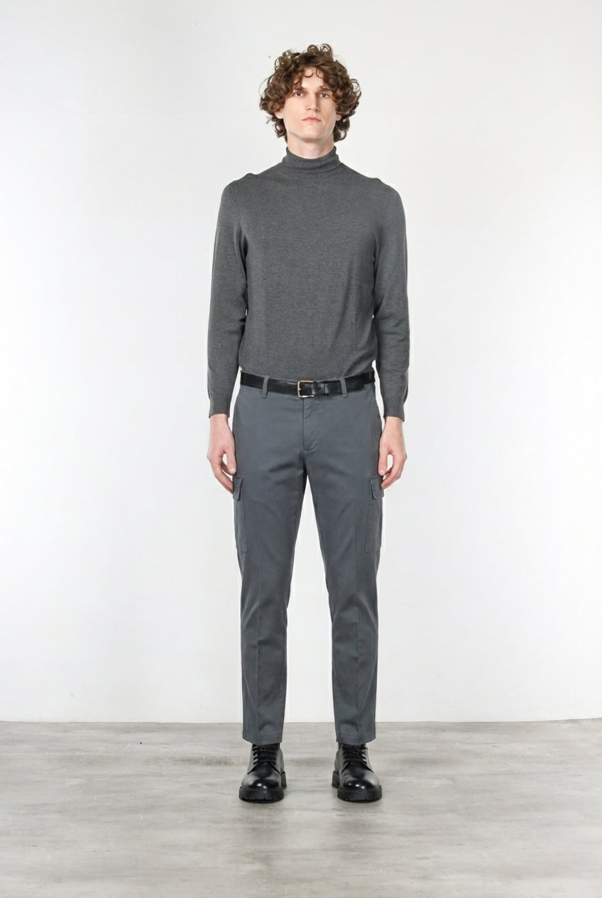 Chile Cargo-Hose Herren aus Stretch-Baumwolle mit Diagonalstruktur, Regular Fit