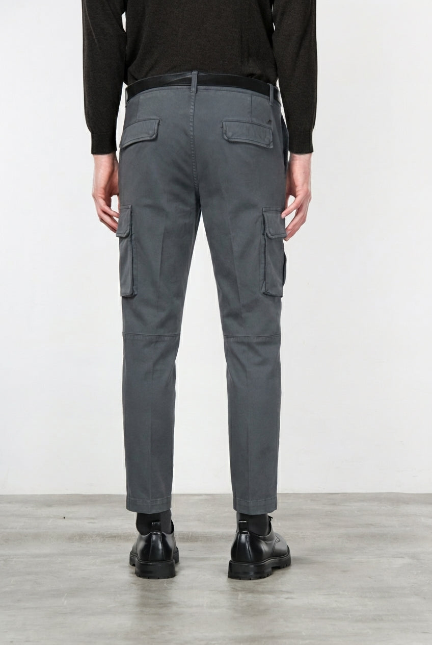 Chile Cargo-Hose Herren aus Stretch-Baumwolle mit Diagonalstruktur, Regular Fit
