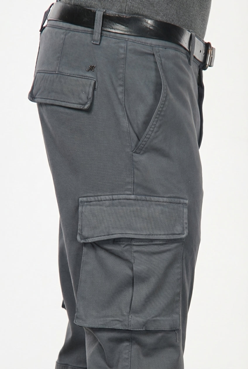 Chile Cargo-Hose Herren aus Stretch-Baumwolle mit Diagonalstruktur, Regular Fit