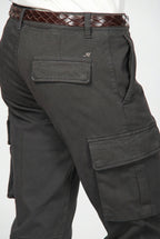 Chile Cargohose für Herren aus Stretch-Baumwolle mit Diagonalstruktur, Regular Fit