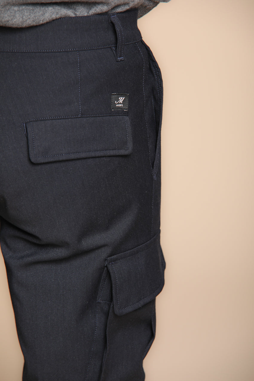 Chile 2 Pinces pantalone cargo in lana regular fit