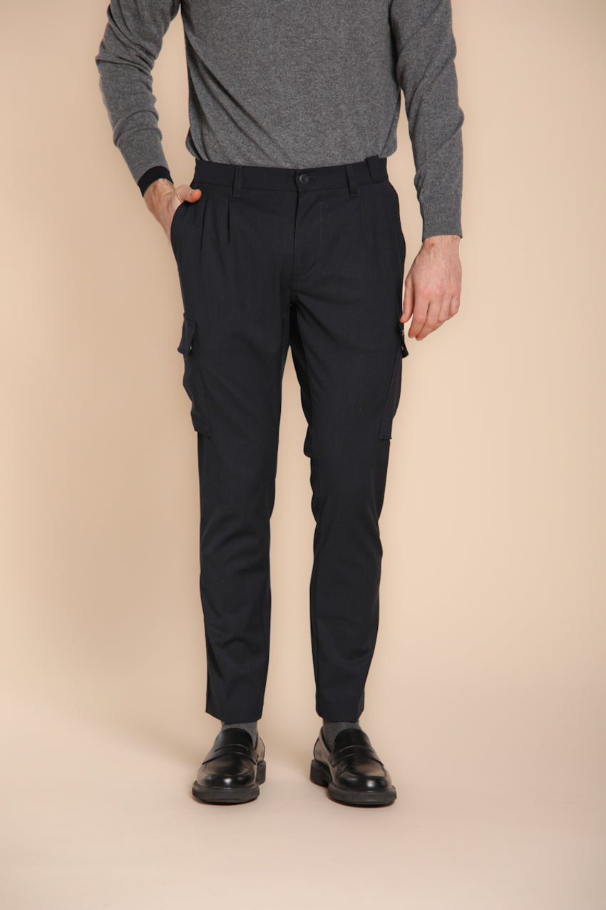 Chile 2 Pinces pantalone cargo in lana regular fit