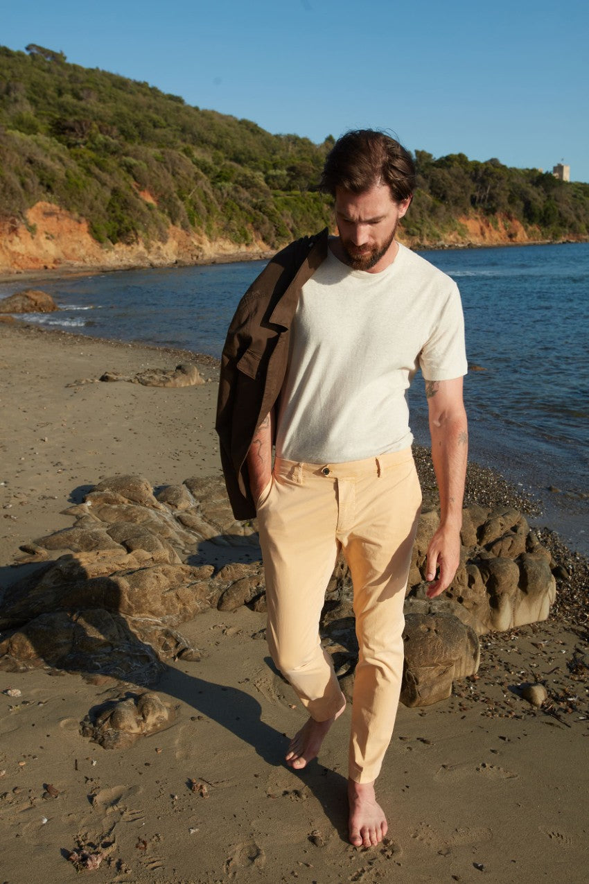 New York Delamere Hose Chino Herren aus leicht Stretch Twill regular fit