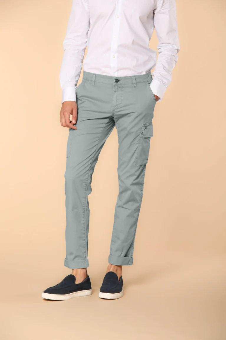 Chile Pantalon cargo homme en twill de coton pima léger en special washing  coupe Extra-slim