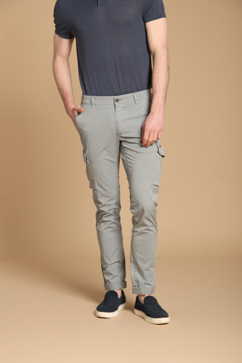 Chile  pantalone cargo uomo in twill di cotone pima leggero special washing  extra slim fit