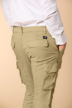 Chile  pantalone cargo uomo in twill di cotone pima leggero special washing  extra slim fit