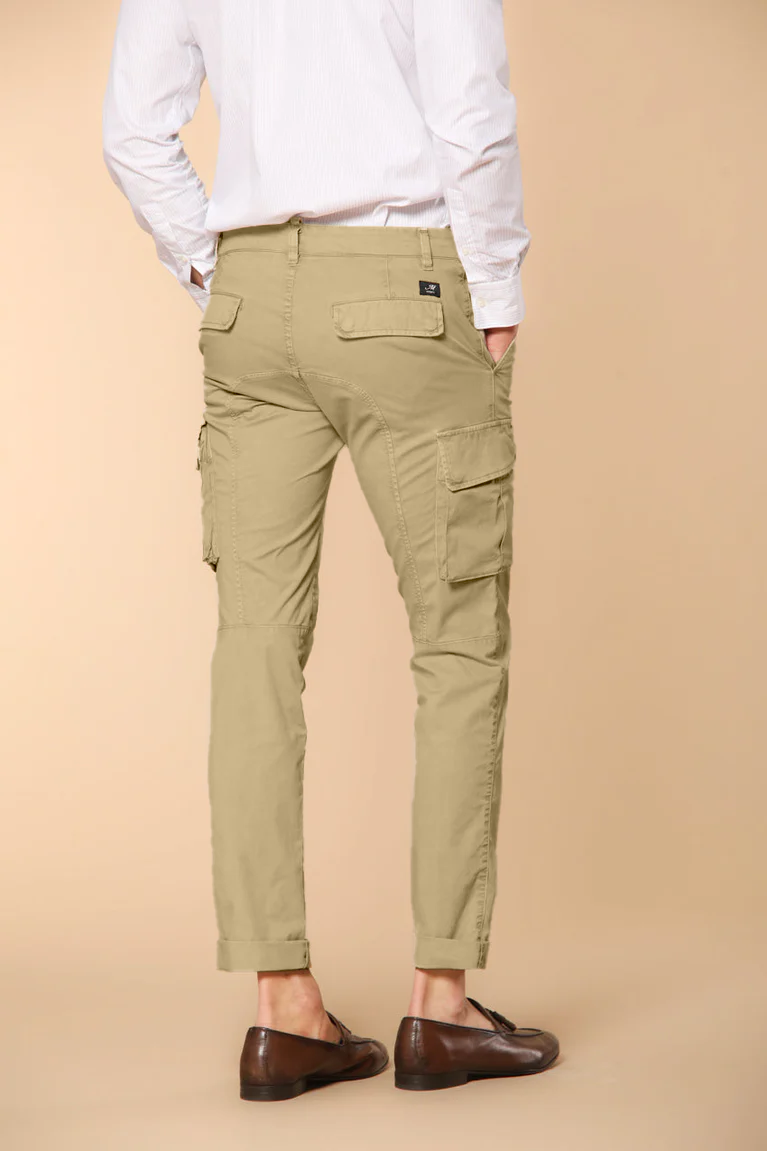 Chile Pantalon Cargo homme en twill de coton pima léger en special washing  coupe Extra-slim