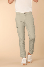 Chile  pantalone cargo uomo in twill di cotone pima leggero special washing  extra slim fit