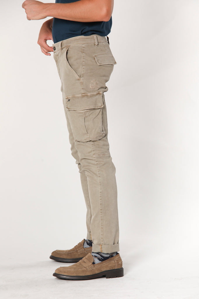 Chile Pantalon cargo pour homme en gabardine coupe extra slim