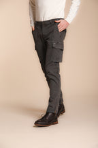 Foto 3 Chile pantalone cargo uomo in gabardina con special washing extra slim fit