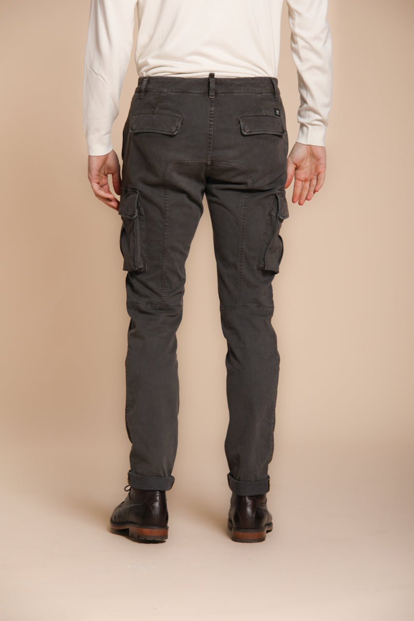 Foto 4 Chile pantalone cargo uomo in gabardina con special washing extra slim fit