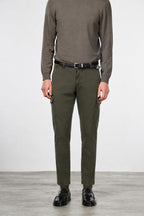Chile men’s cargo pants in stretch gabardine extra slim fit ①