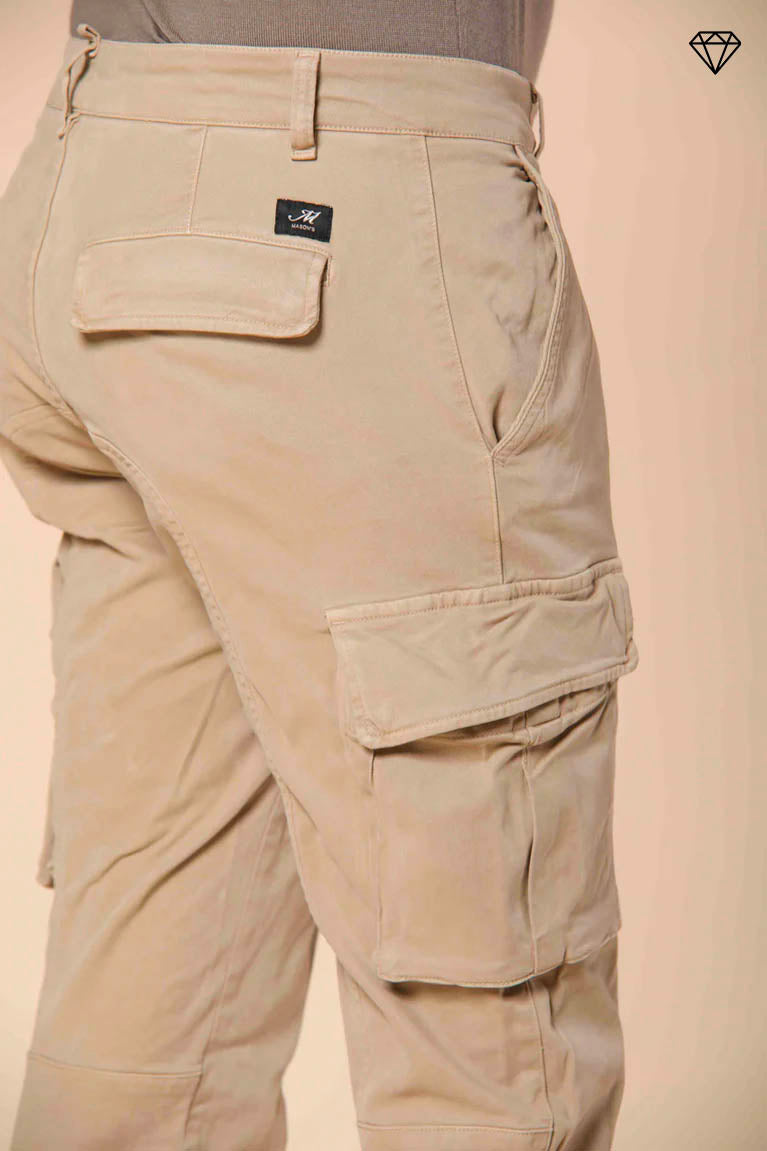 Chile men's cargo pants in gabardine extra slim fit ①