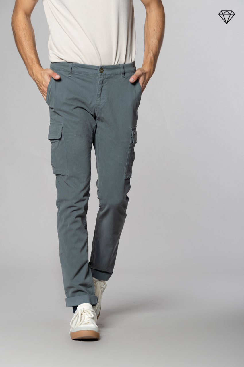 Chile pantalon cargo homme en gabardine extra slim fit ①
