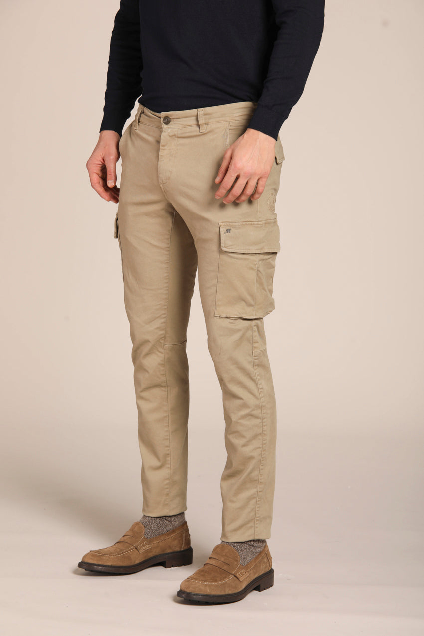 immagine 4 di pantalone cargo uomo modello Chile1 colore kaki fit extra slim di Mason's