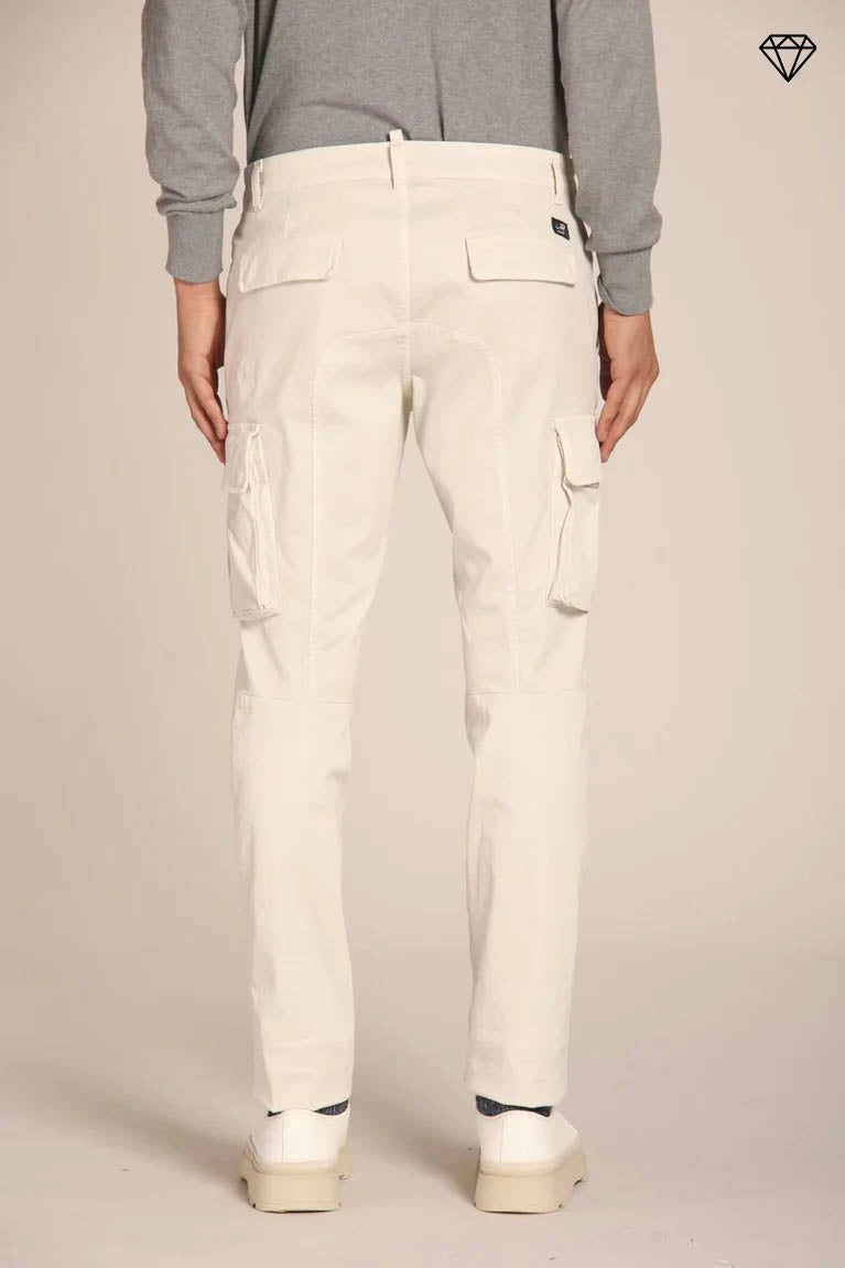 Chile men's cargo pants in gabardine extra slim fit ①