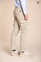 Foto 5 Chile pantalone cargo uomo in gabardina extra slim fit ①