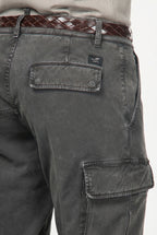Chile pantalone cargo uomo in gabardina stretch extra slim fit ①