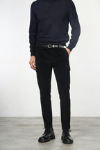 Chile pantalone cargo uomo in velluto 500 righe extra slim fit ①