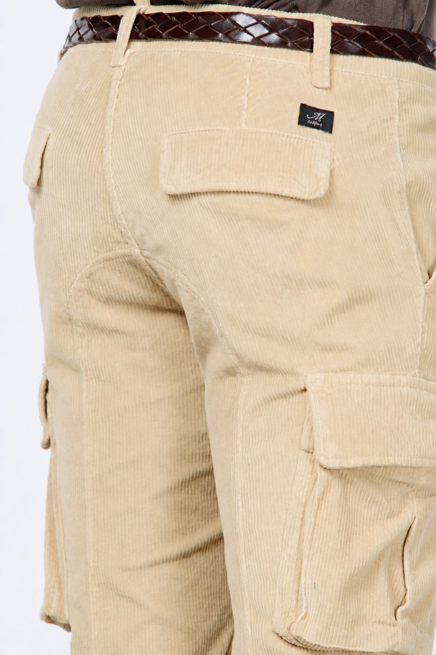 Chile pantalone cargo uomo in velluto 500 righe extra slim fit ①