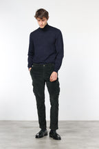 Chile pantalone cargo uomo in velluto 500 righe extra slim fit ①
