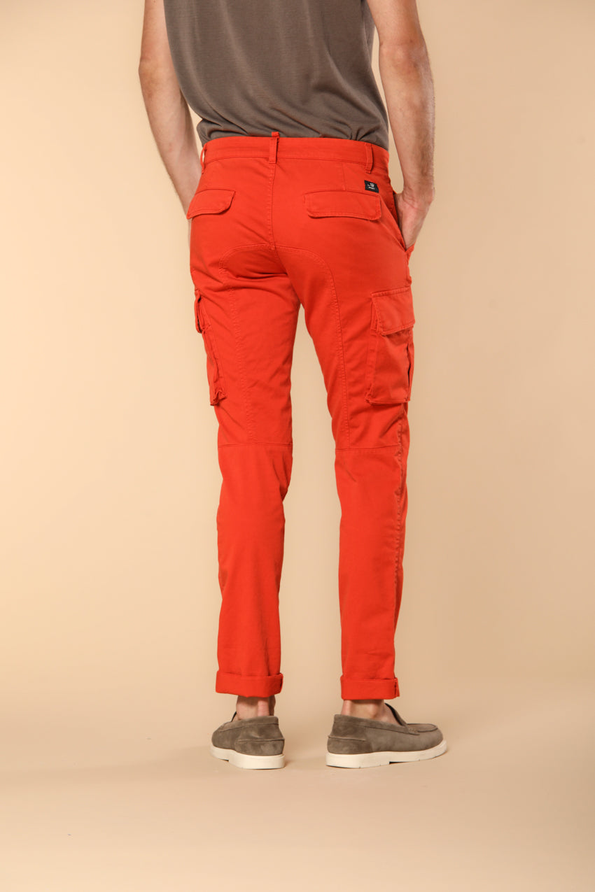 Chile pantalone cargo uomo in raso stretch extra slim fit ①