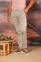 Chile pantalone cargo uomo in raso stretch extra slim fit ①
