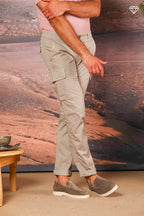 Chile pantalone cargo uomo in raso stretch extra slim fit ①