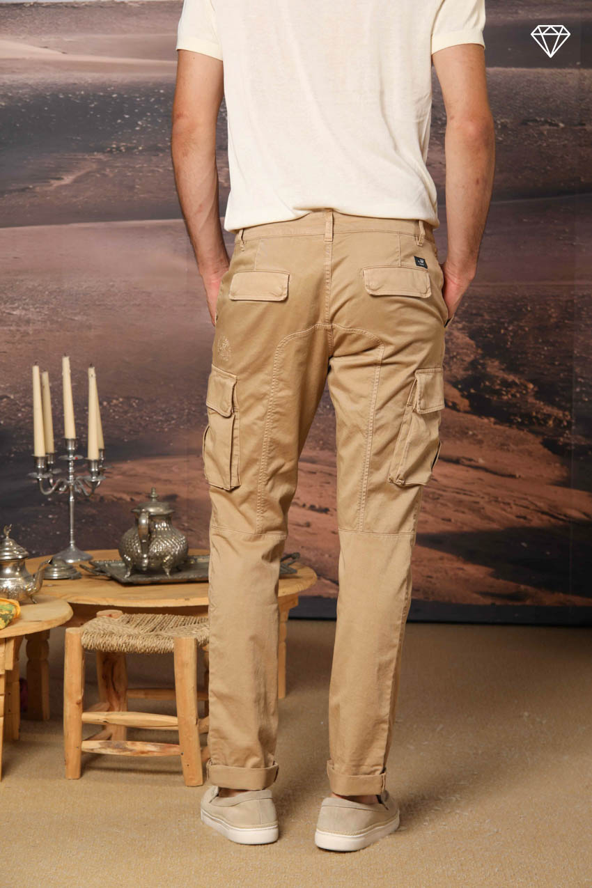 Chile pantalone cargo uomo in raso stretch extra slim fit ①